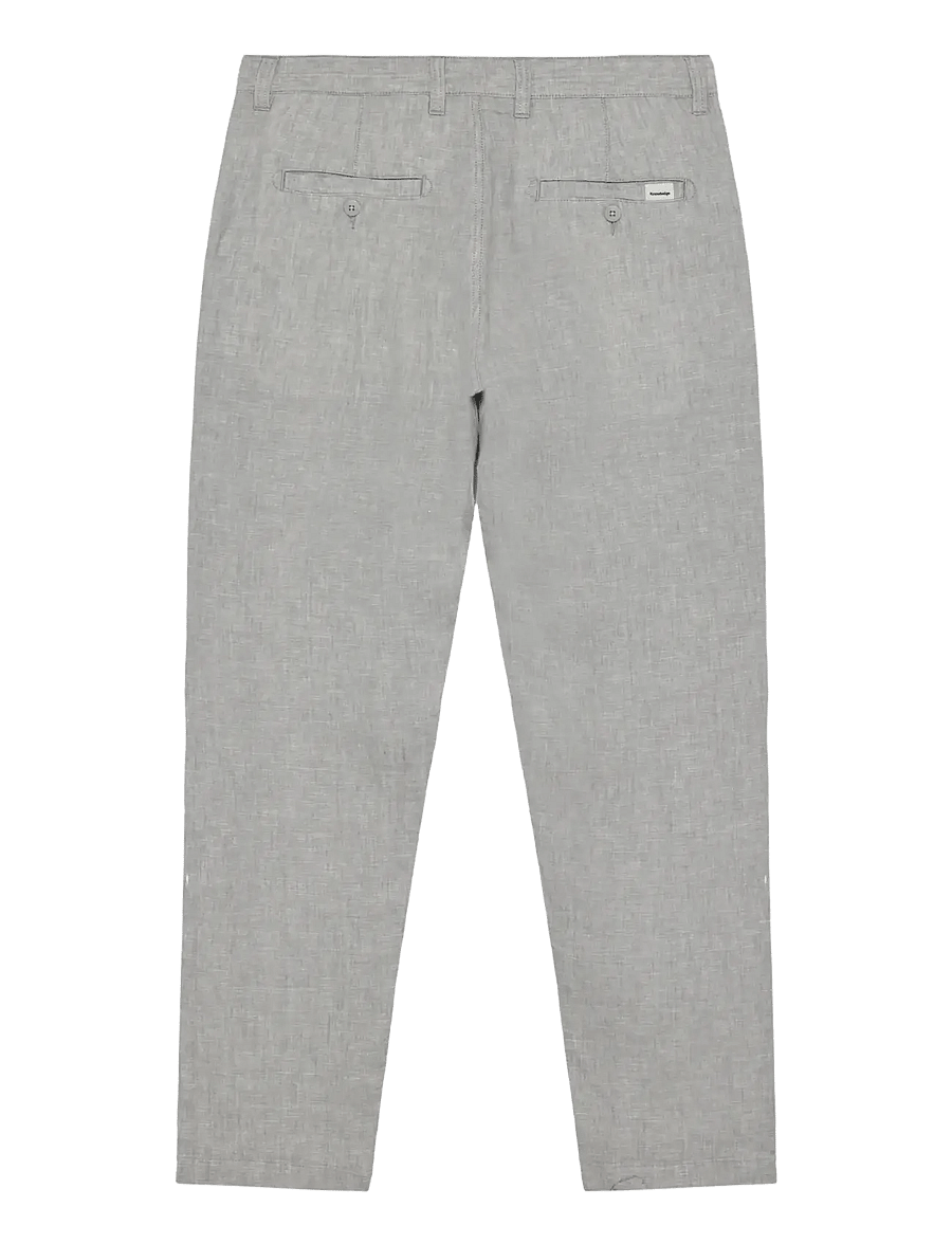 Knowledge Cotton Apparel - Chuck regular linen pants - leinenhosen - ultimate grey - yarndyed - 2