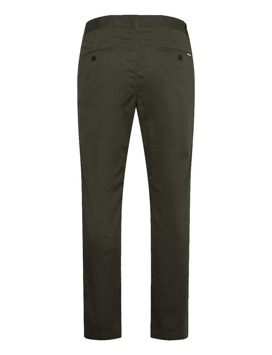 Knowledge Cotton Apparel - Chuck regular canvas pants - kostymbyxor - forrest night - 1