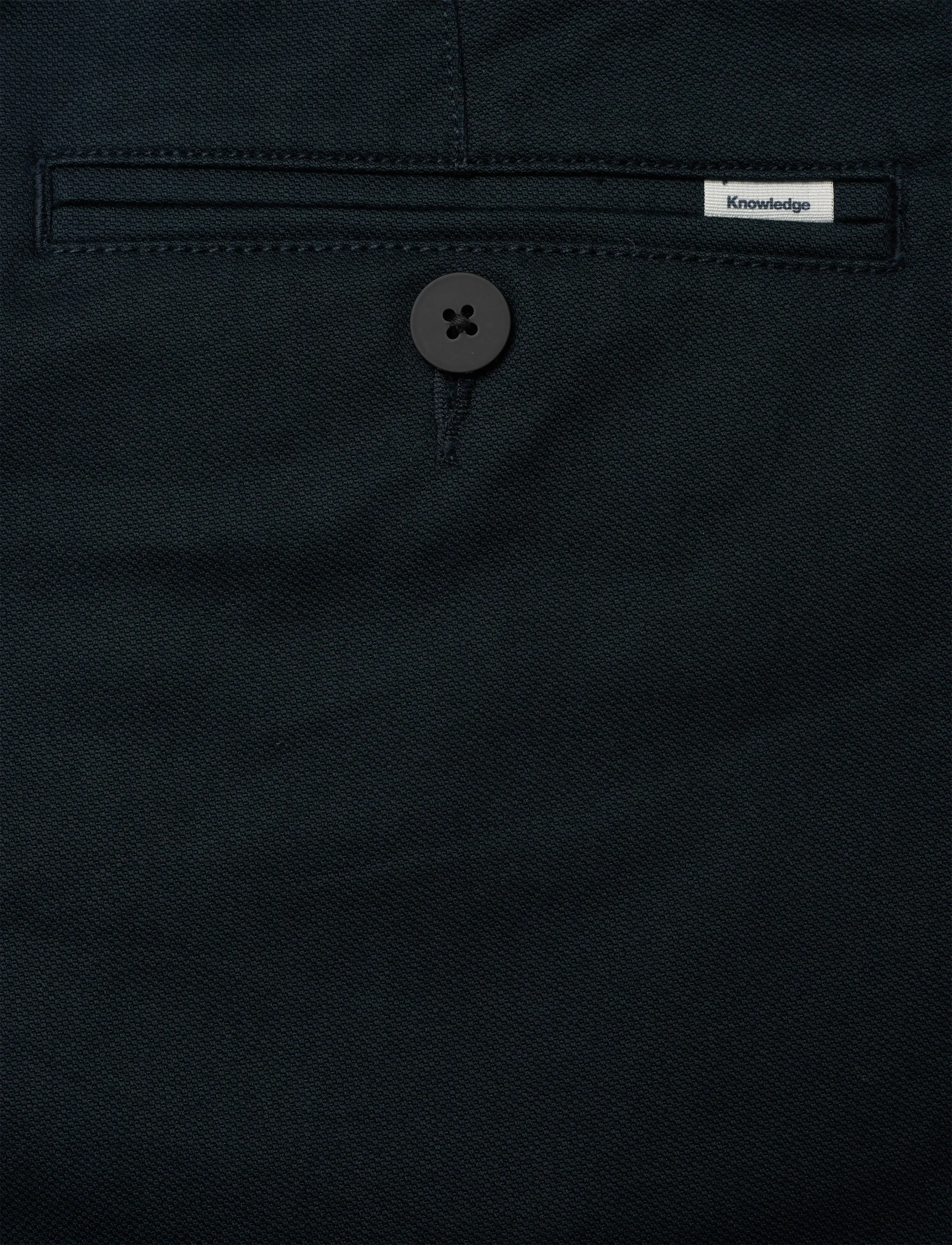 Knowledge Cotton Apparel - Chuck regular canvas pants - formal trousers - total eclipse - 4