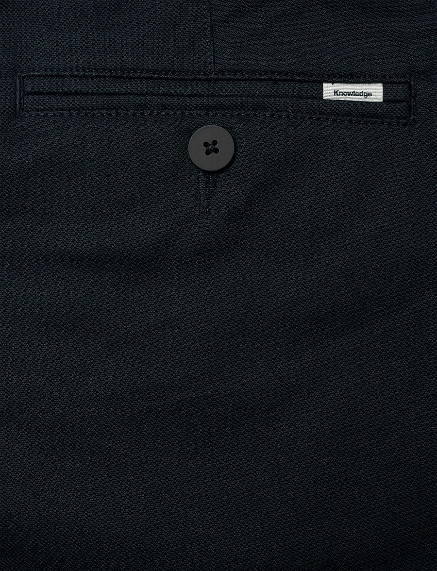 Knowledge Cotton Apparel - Chuck regular canvas pants - anzugshosen - total eclipse - 4