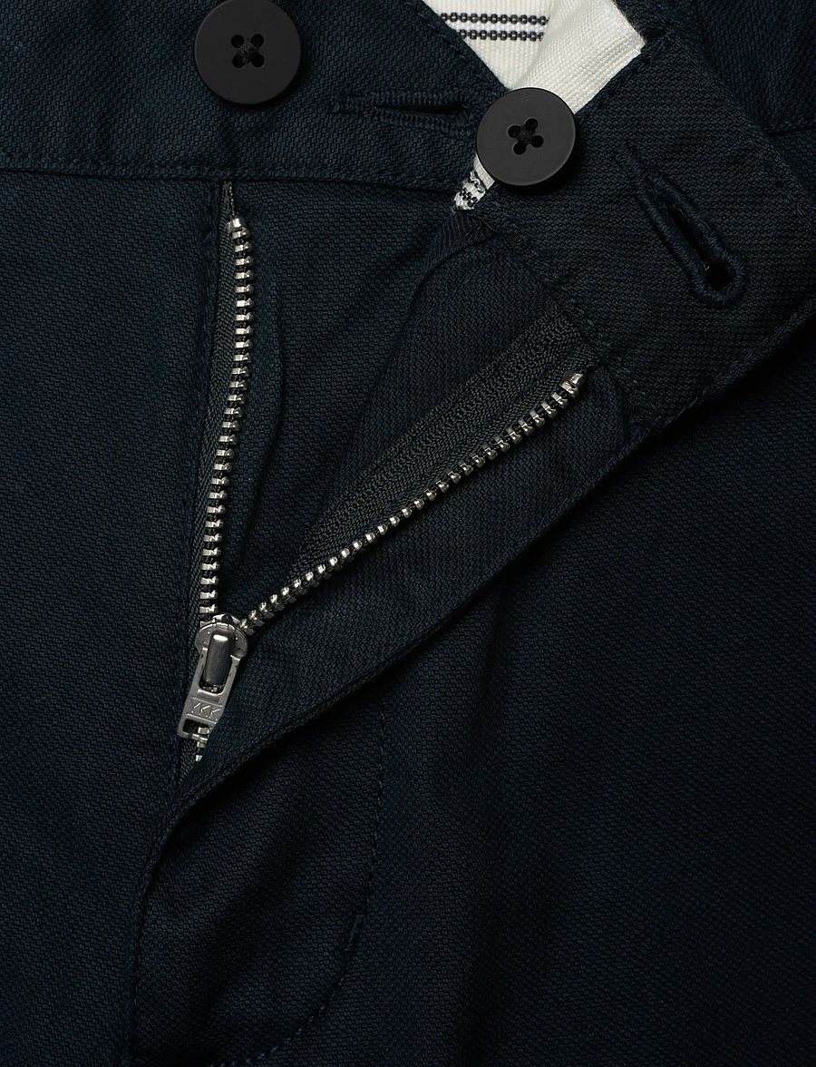 Knowledge Cotton Apparel - Chuck regular canvas pants - anzugshosen - total eclipse - 3