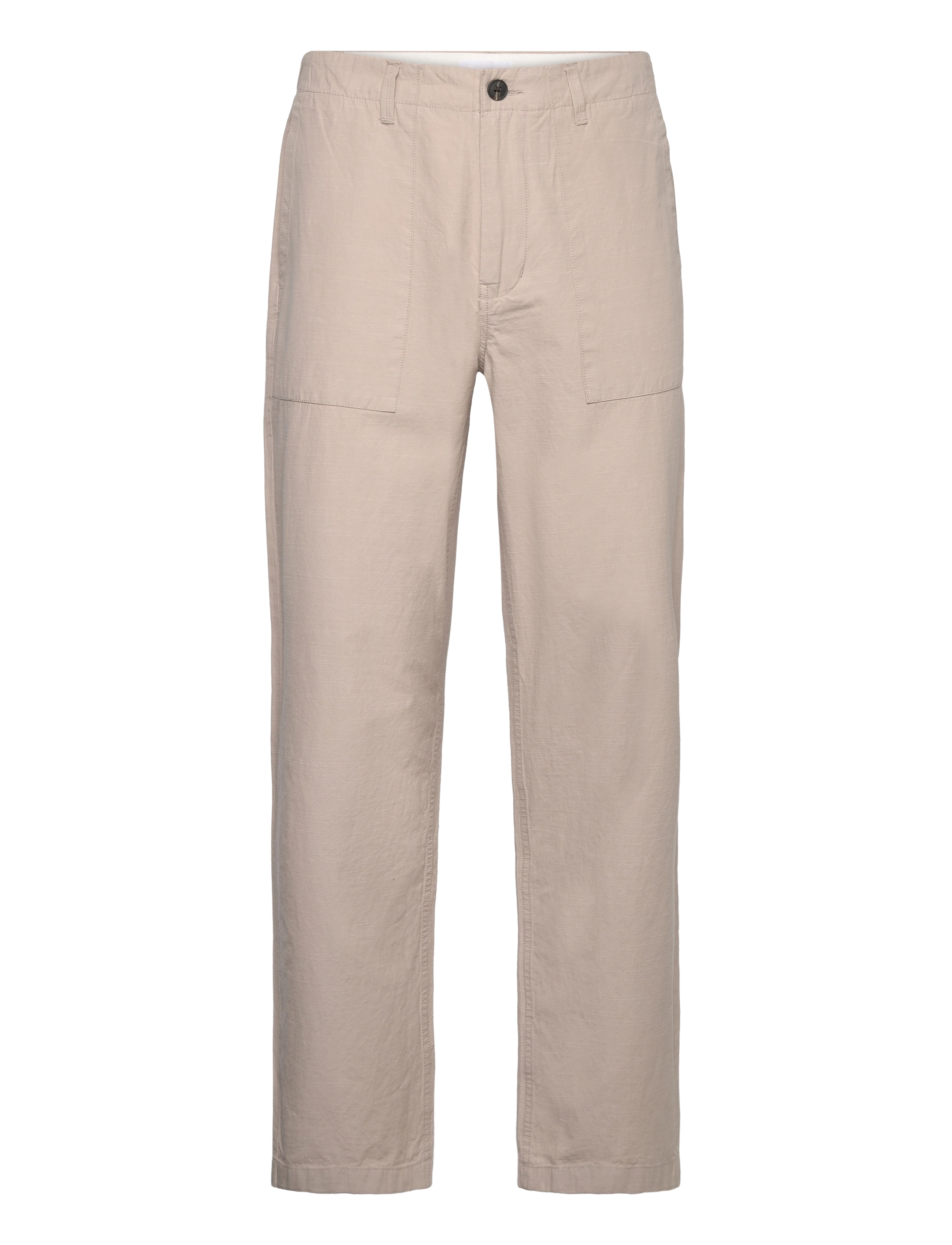 KNOWLEDGE Baumwolle APPAREL Flint Wide Slub Yarn Hosen - Gots/V Beige - 31x32 - Herren