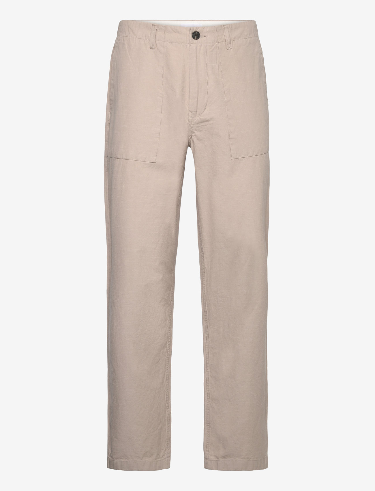 Knowledge Cotton Apparel - FLINT wide slub yarn pants - GOTS/V - casual bukser - light feather gray - 0