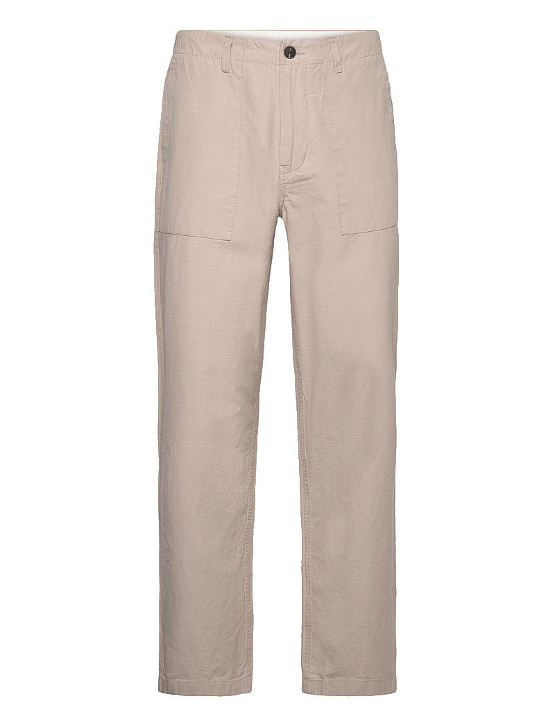 Knowledge Cotton Apparel - FLINT wide slub yarn pants - GOTS/V - casual bukser - light feather gray - 0