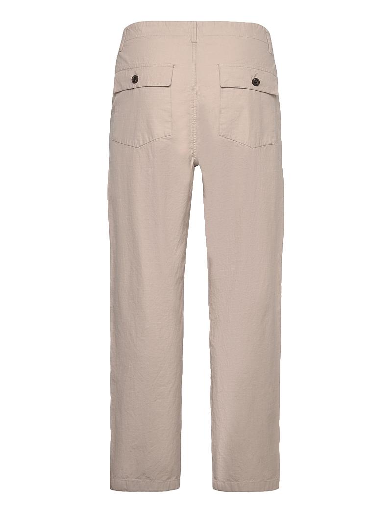 Knowledge Cotton Apparel - FLINT wide slub yarn pants - GOTS/V - casual bukser - light feather gray - 1