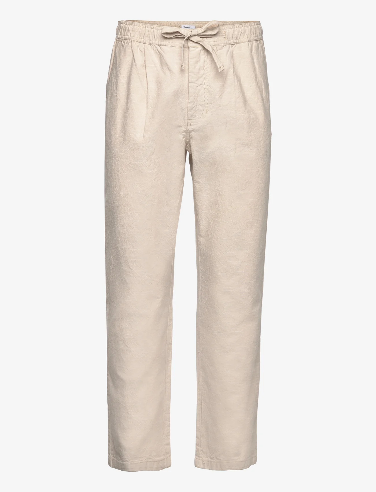 Knowledge Cotton Apparel - FIG loose linen look pants - GOTS/V - casual trousers - light feather gray - 0
