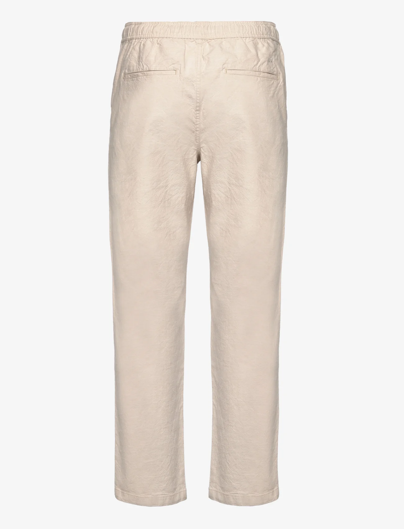 Knowledge Cotton Apparel - FIG loose linen look pants - GOTS/V - casual trousers - light feather gray - 1