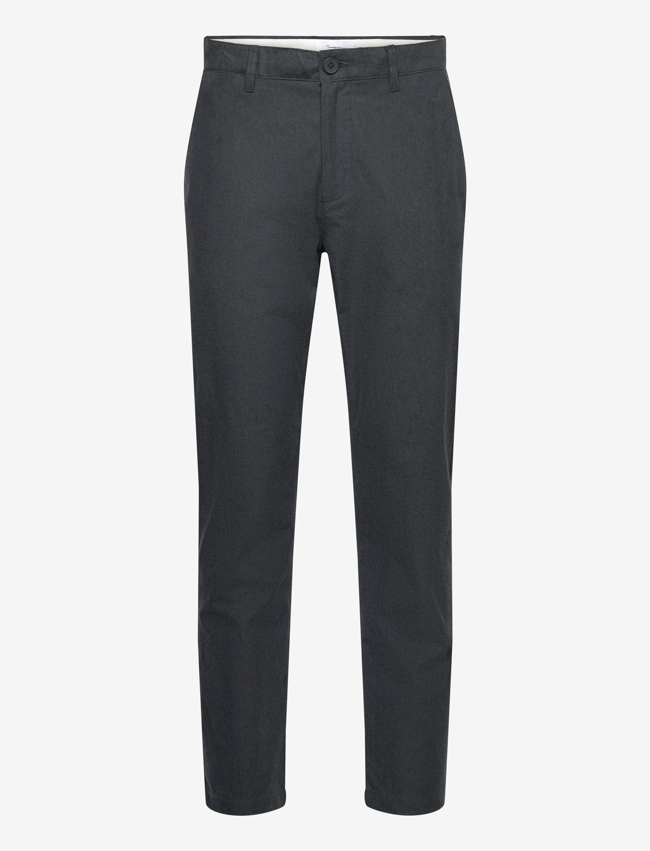 Knowledge Cotton Apparel - Organic Cotton Chuck Flannel Pants - chino püksid - gray pinstripe - 0