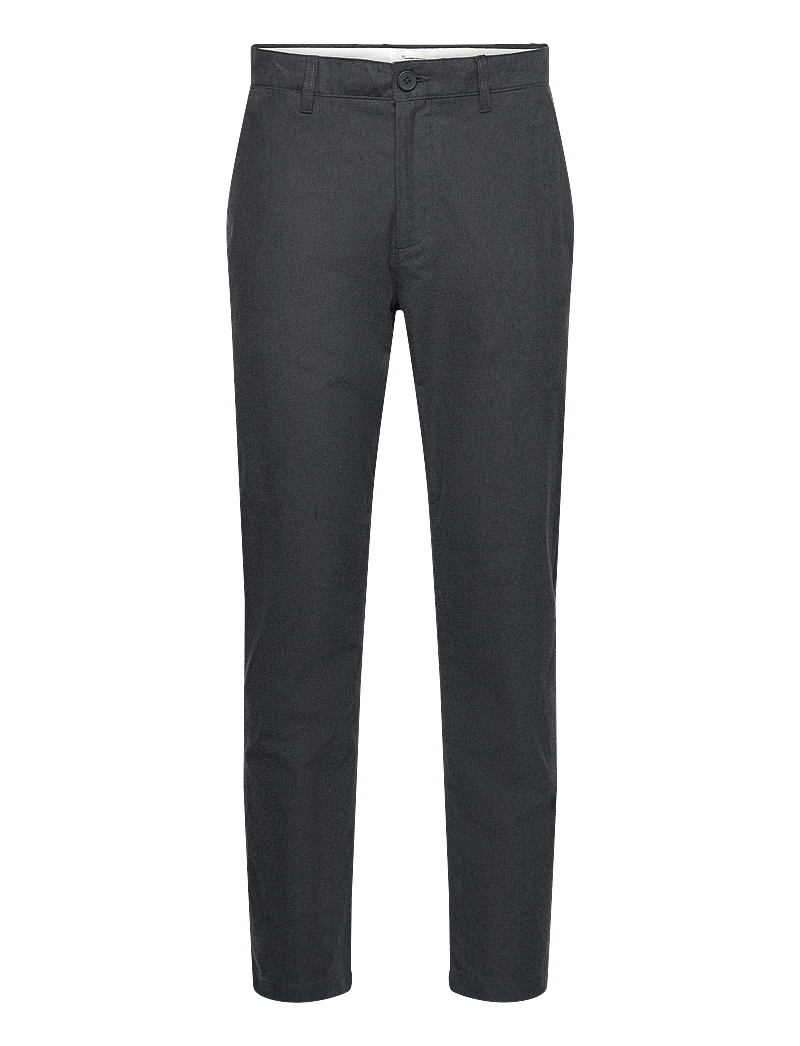 Knowledge Cotton Apparel - Organic Cotton Chuck Flannel Pants - chino püksid - gray pinstripe - 0