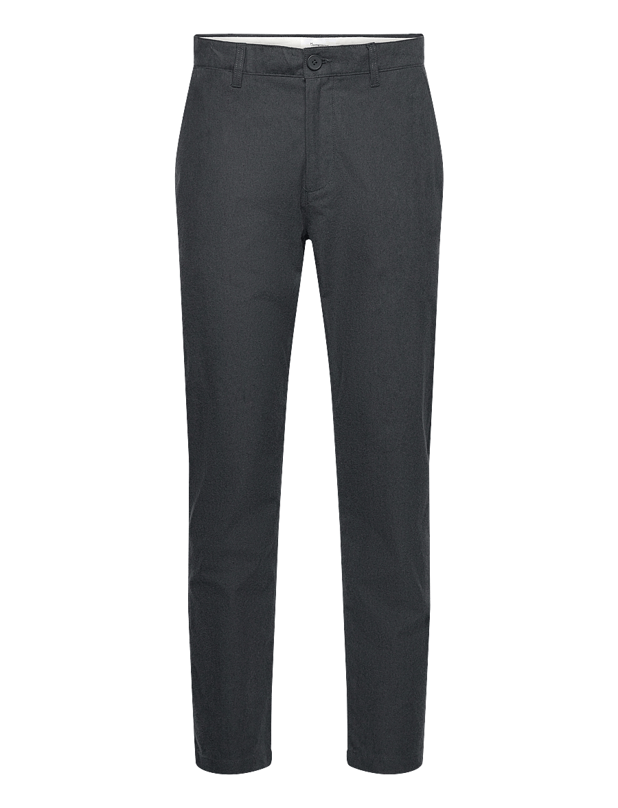Knowledge Cotton Apparel - Organic Cotton Chuck Flannel Pants - chino püksid - gray pinstripe - 0
