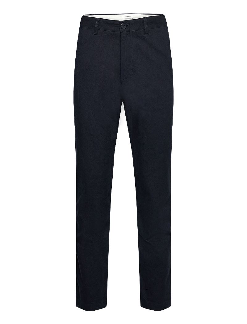 Knowledge Cotton Apparel - Organic Cotton Chuck Flannel Pants - chinos - night sky - 0