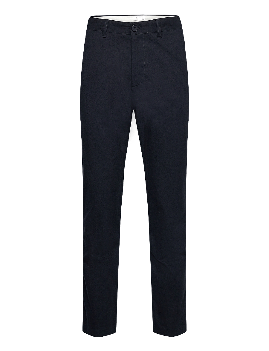 Knowledge Cotton Apparel - Organic Cotton Chuck Flannel Pants - chinos - night sky - 0