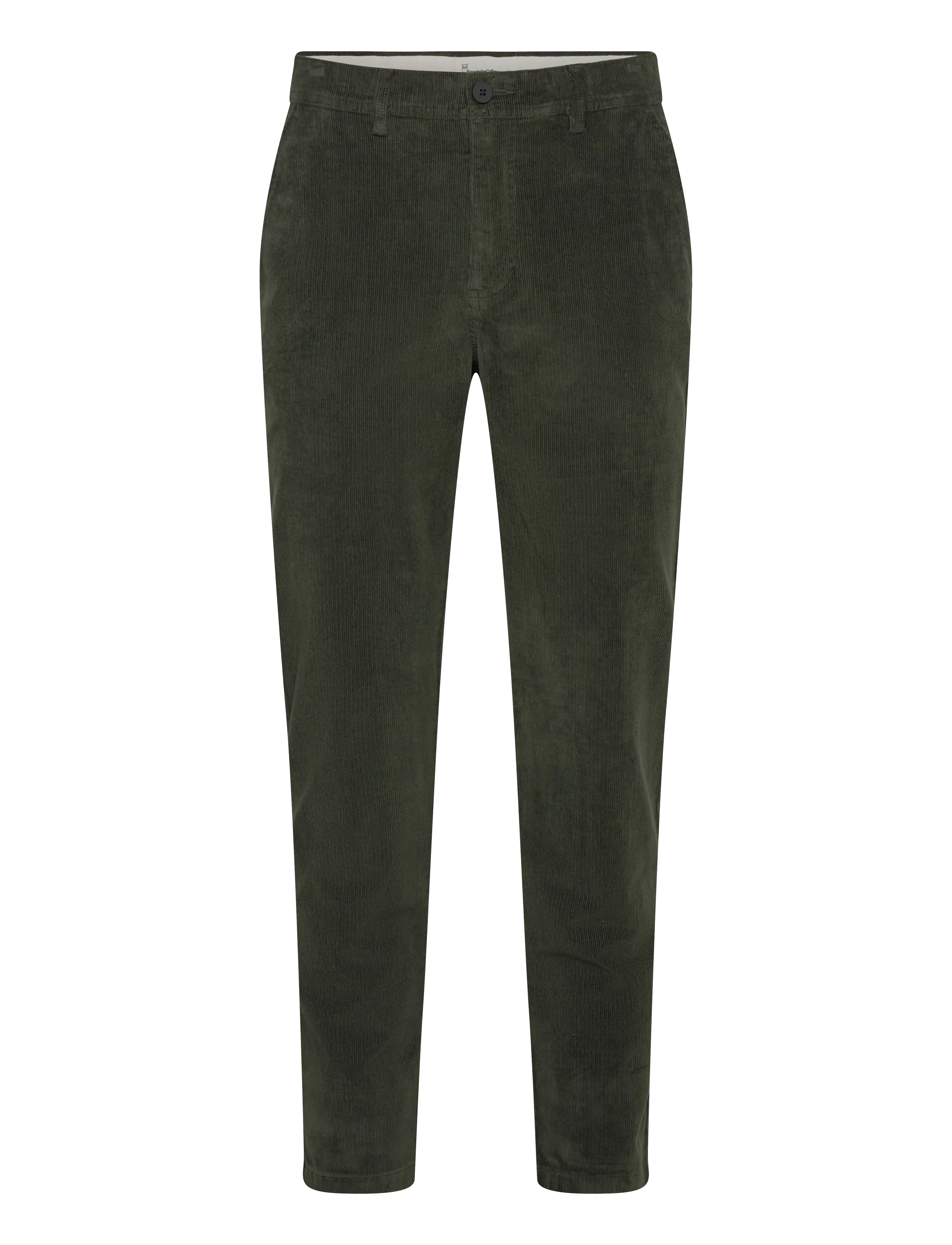 Knowledge Cotton Apparel Chuck regular corduroy pants - Inspiration - FORREST NIGHT / green