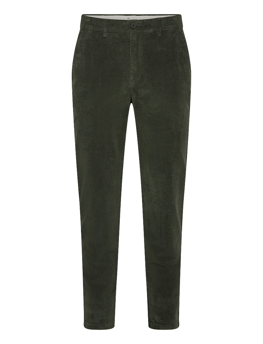 Knowledge Cotton Apparel - Chuck regular corduroy pants - casual - forrest night - 0