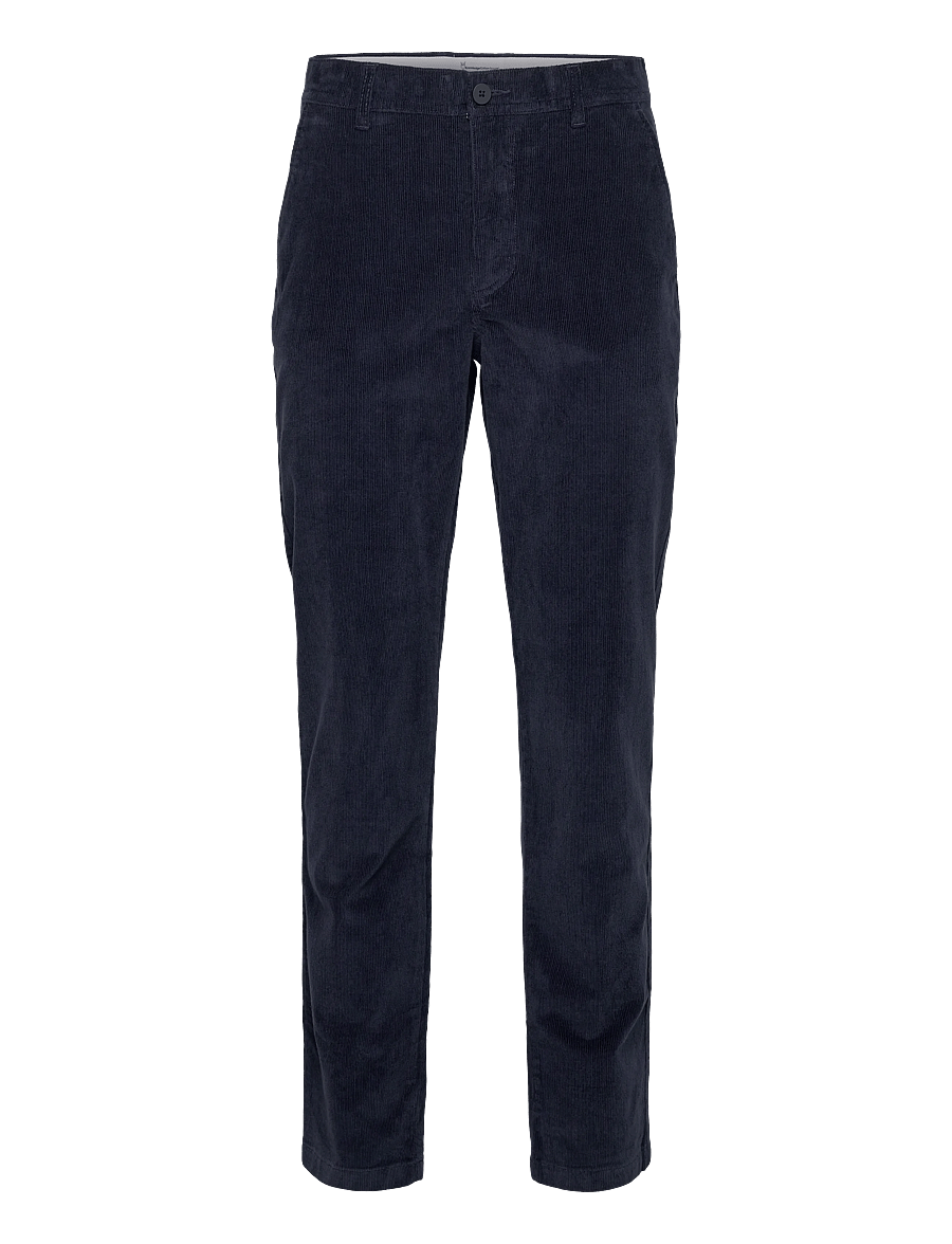 Knowledge Cotton Apparel - Chuck regular corduroy pants - casual - night sky - 0