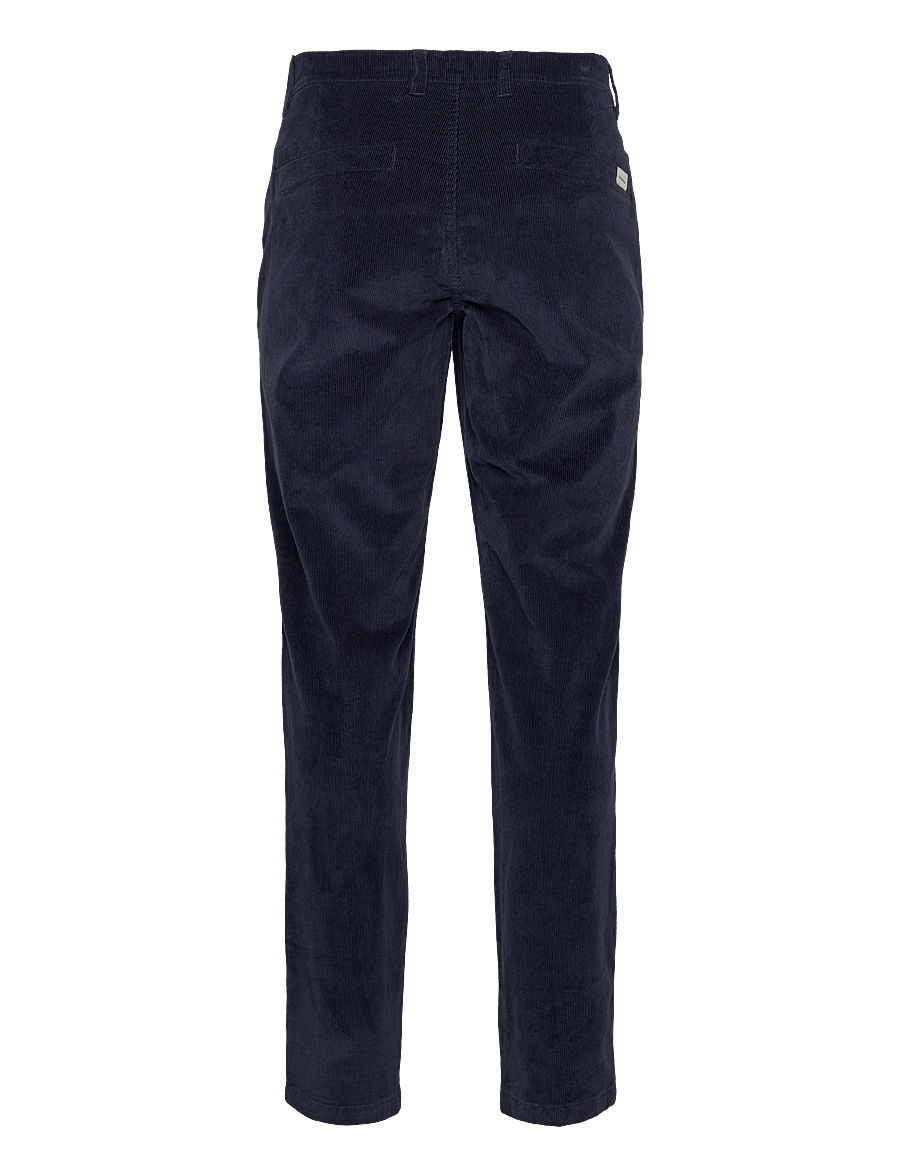 Knowledge Cotton Apparel - Chuck regular corduroy pants - casual - night sky - 1