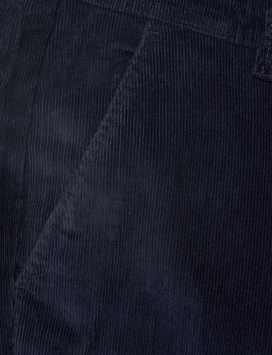Knowledge Cotton Apparel - Chuck regular corduroy pants - casual - night sky - 2