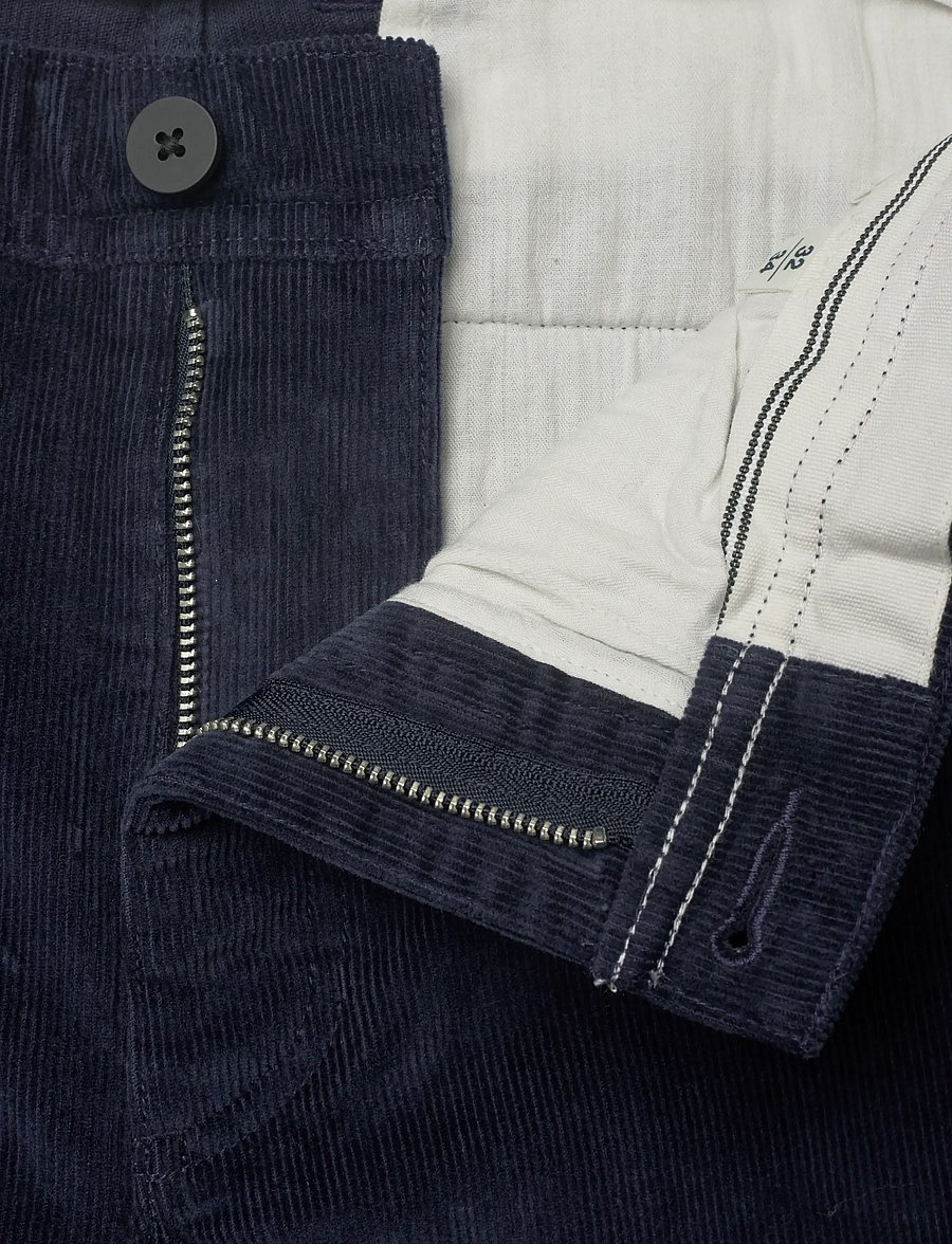 Knowledge Cotton Apparel - Chuck regular corduroy pants - casual - night sky - 3