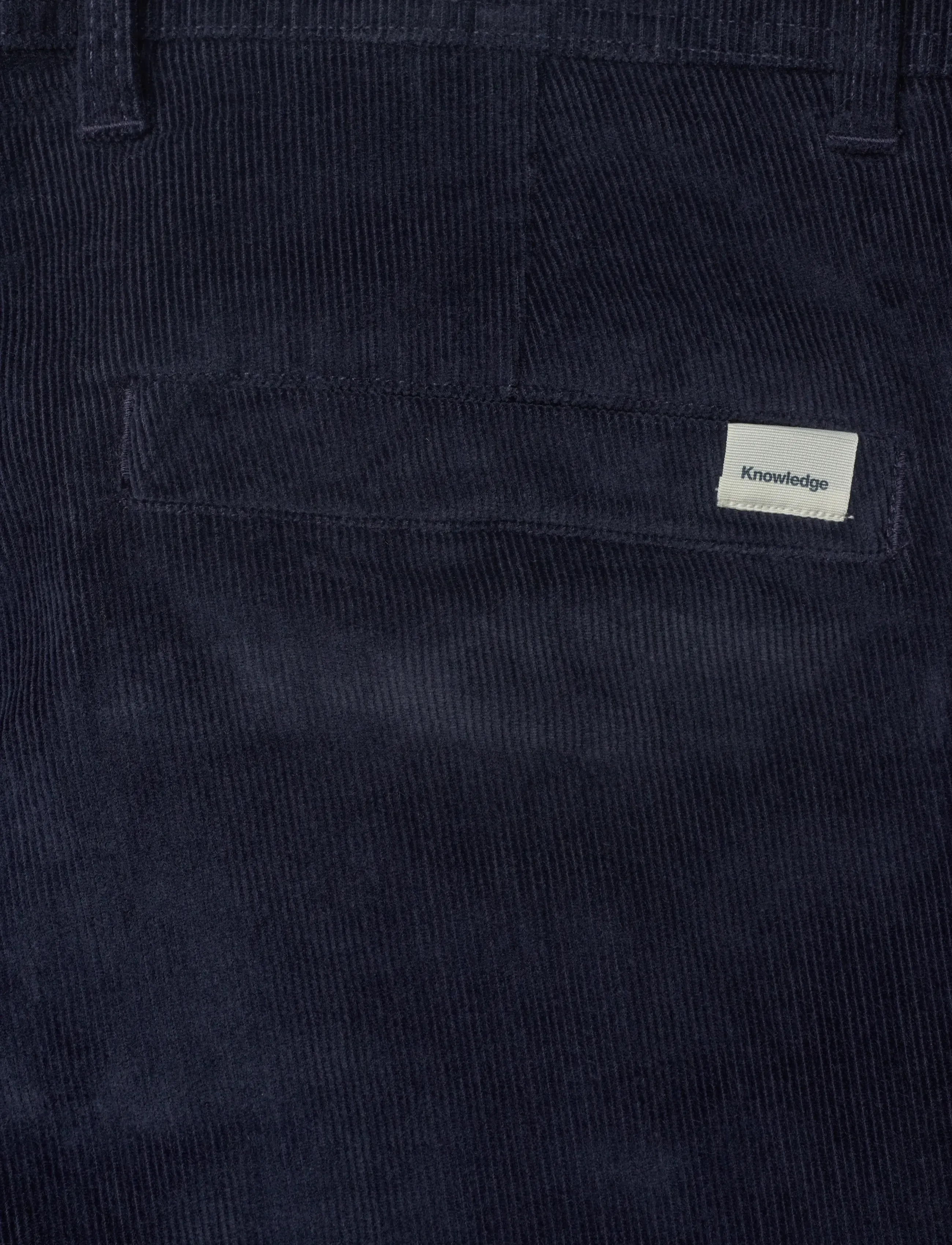 Knowledge Cotton Apparel - Chuck regular corduroy pants - casual - night sky - 4