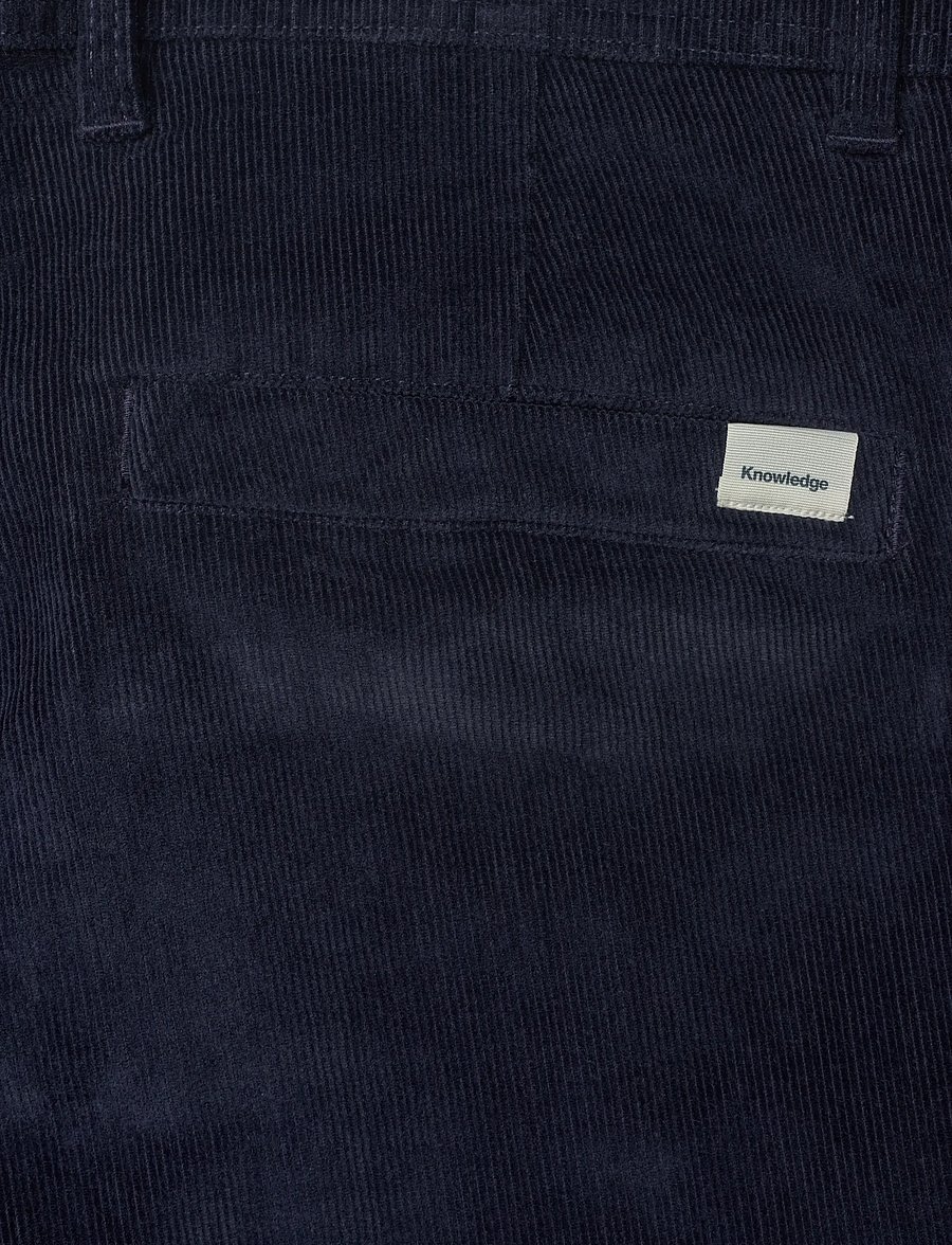 Knowledge Cotton Apparel - Chuck regular corduroy pants - casual - night sky - 4