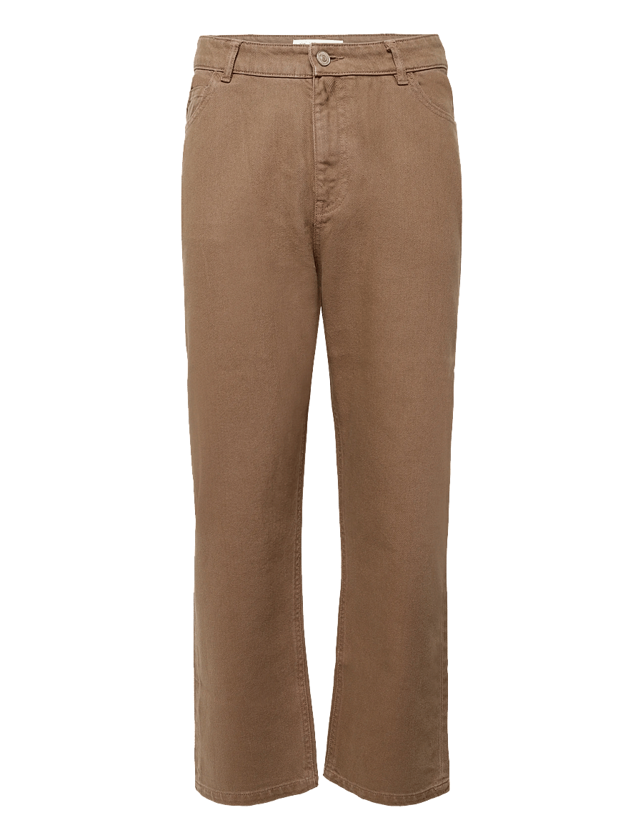 Knowledge Cotton Apparel - Flint wide twill pants - tiramisu - 0