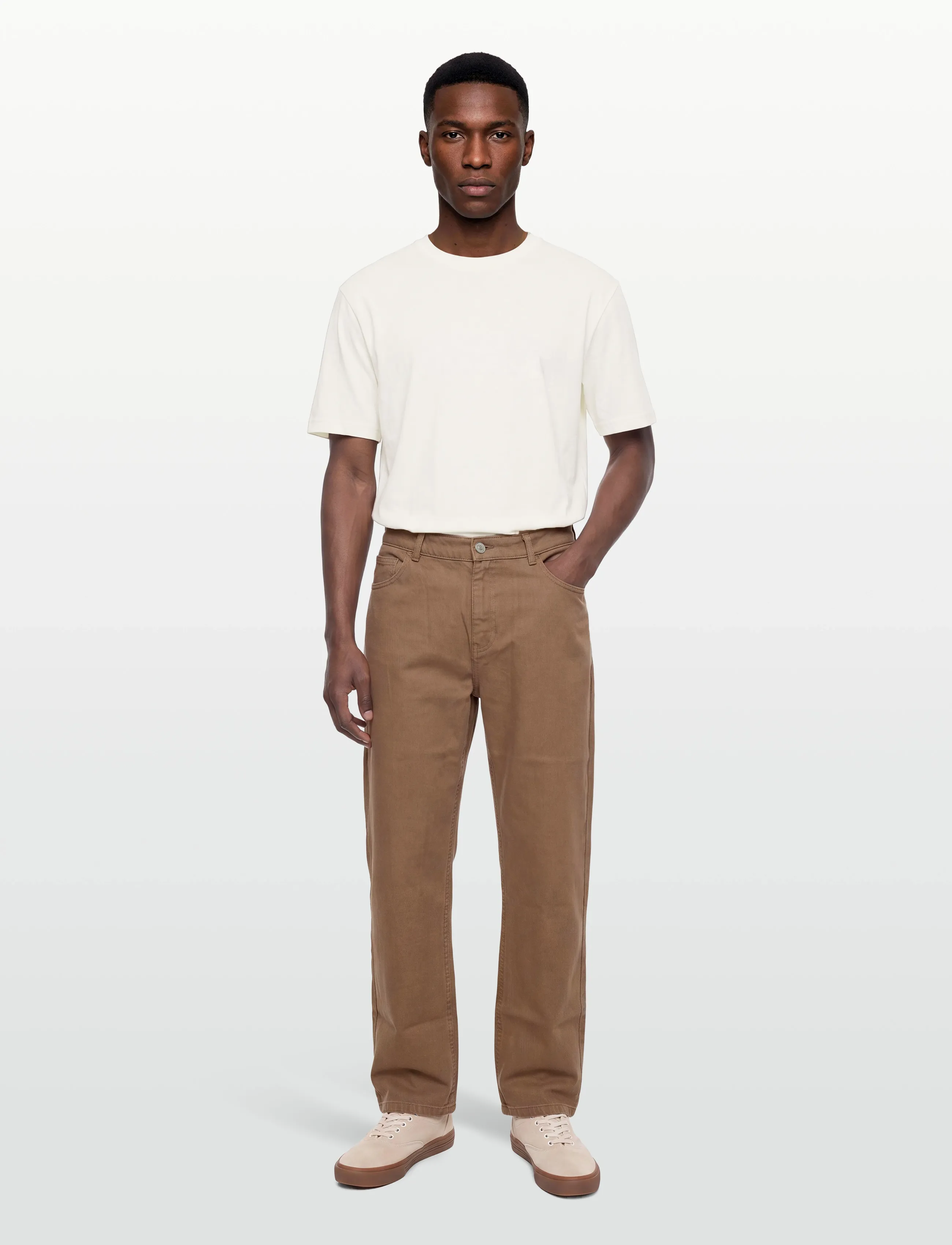 Knowledge Cotton Apparel Flint wide twill pants - Nach Anlass kaufen - TIRAMISU / brown