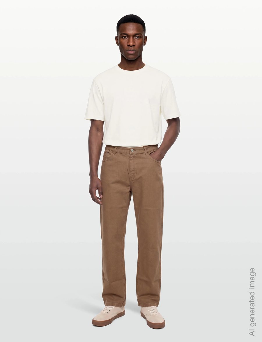 Knowledge Cotton Apparel - Flint wide twill pants - regular jeans - tiramisu - 0