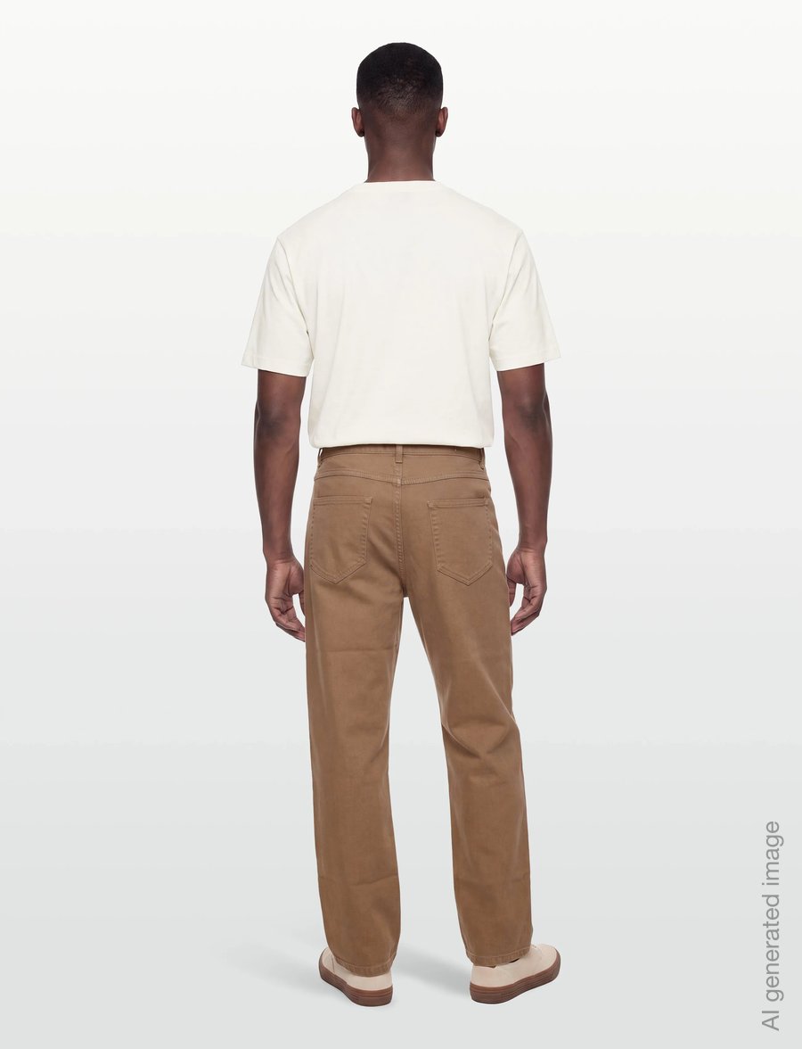 Knowledge Cotton Apparel - Flint wide twill pants - regular jeans - tiramisu - 4