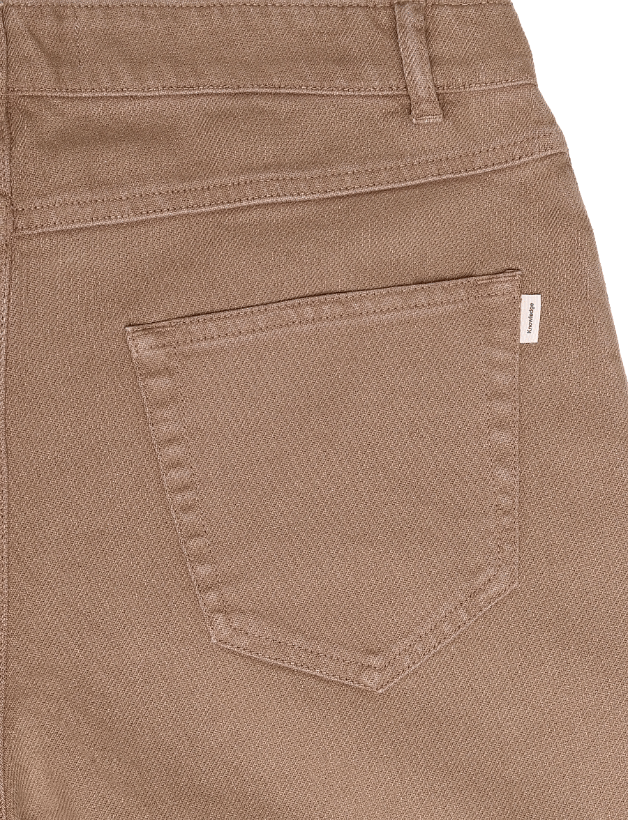 Knowledge Cotton Apparel - Flint wide twill pants - tiramisu - 4