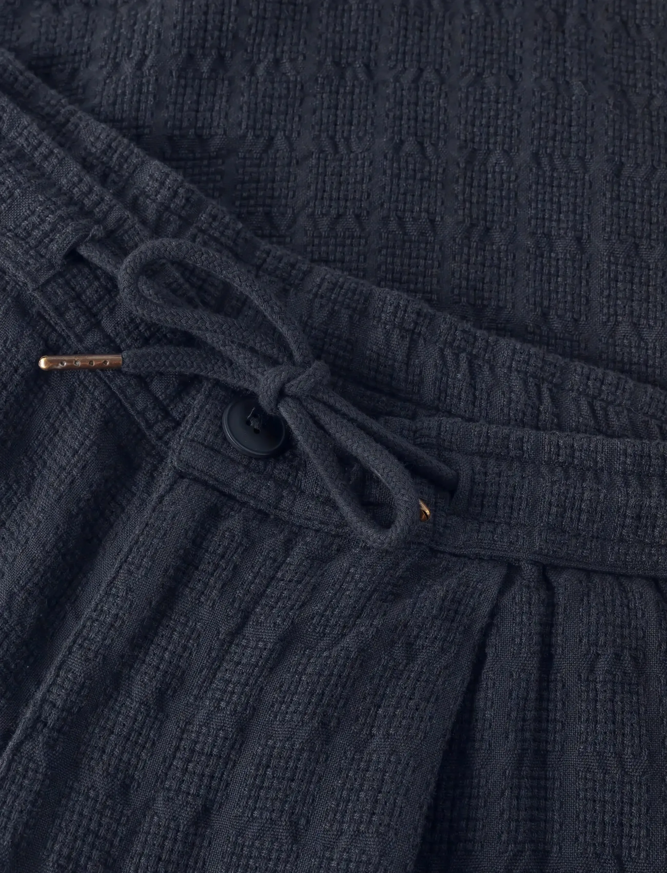 Knowledge Cotton Apparel - Fig loose structure pants - casual - night sky - 5