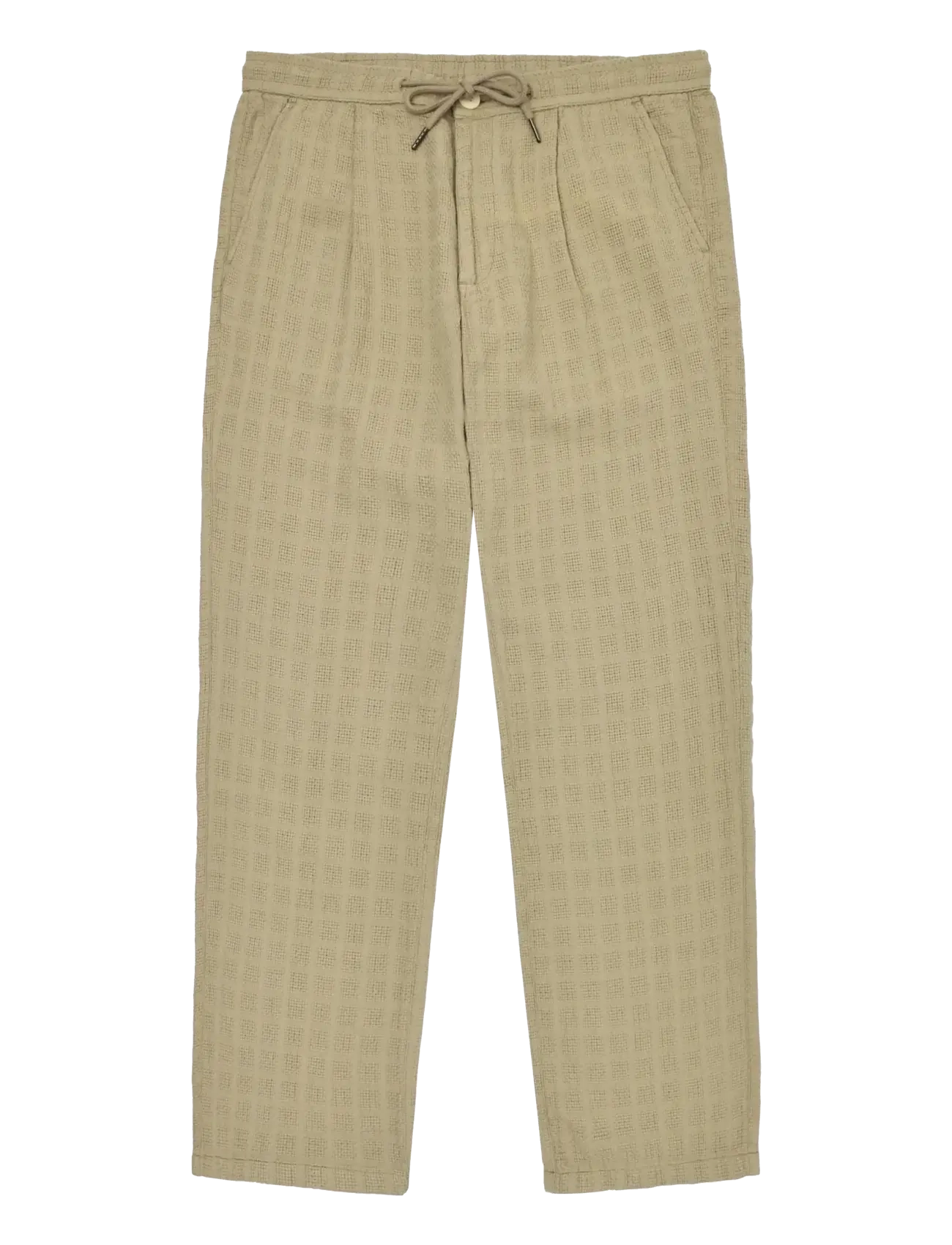 Knowledge Cotton Apparel Fig loose structure pants - Knowledge Cotton Apparel - TWILL / beige