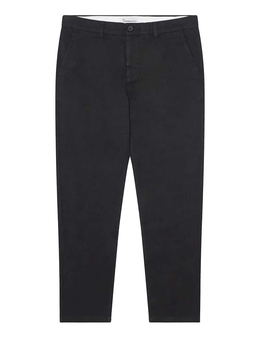 Knowledge Cotton Apparel - Chuck regular flannel pants - freizeithosen - chocolate torte - 0