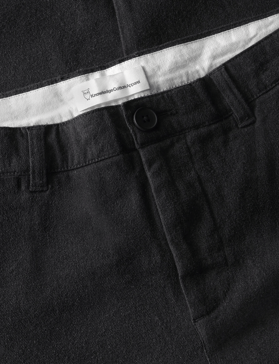 Knowledge Cotton Apparel - Chuck regular flannel pants - freizeithosen - chocolate torte - 2