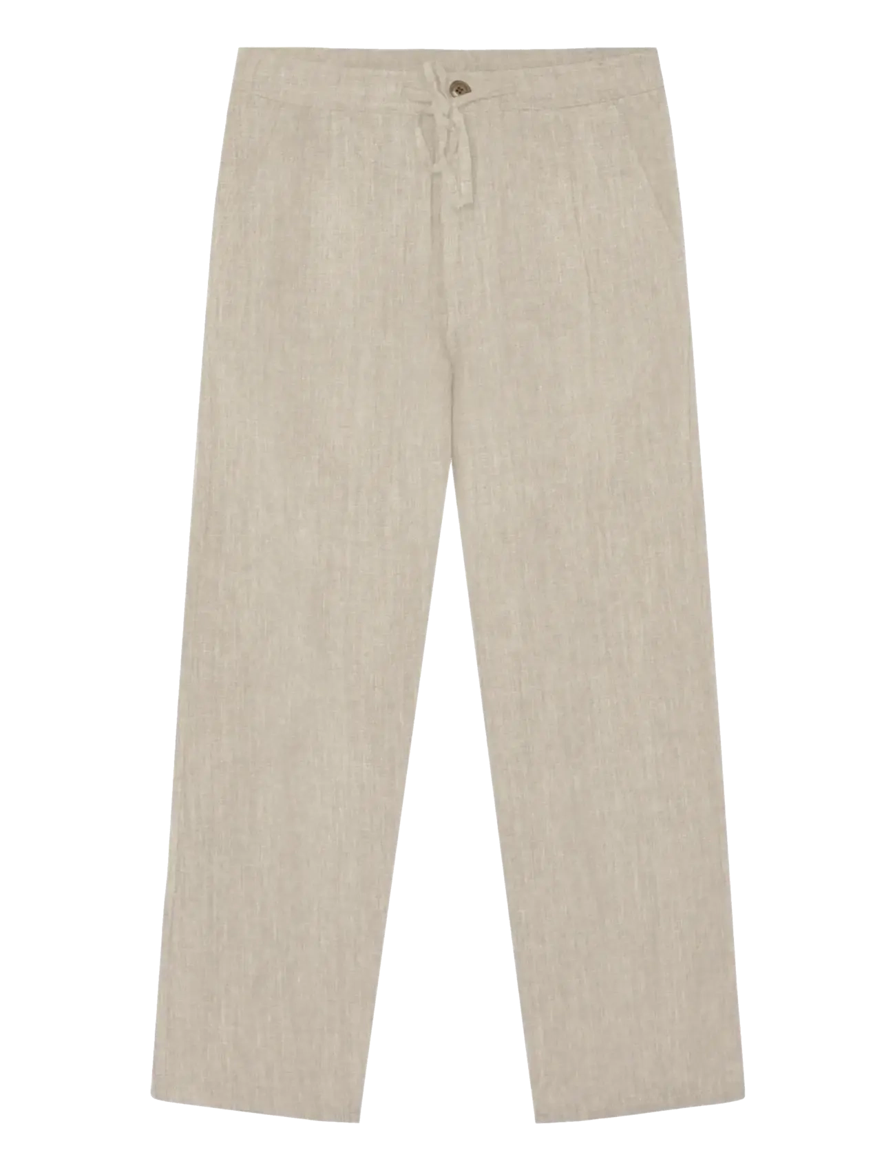Knowledge Cotton Apparel Fig loose linen-mix pants - Casual - LIGHT FEATHER GRAY / beige