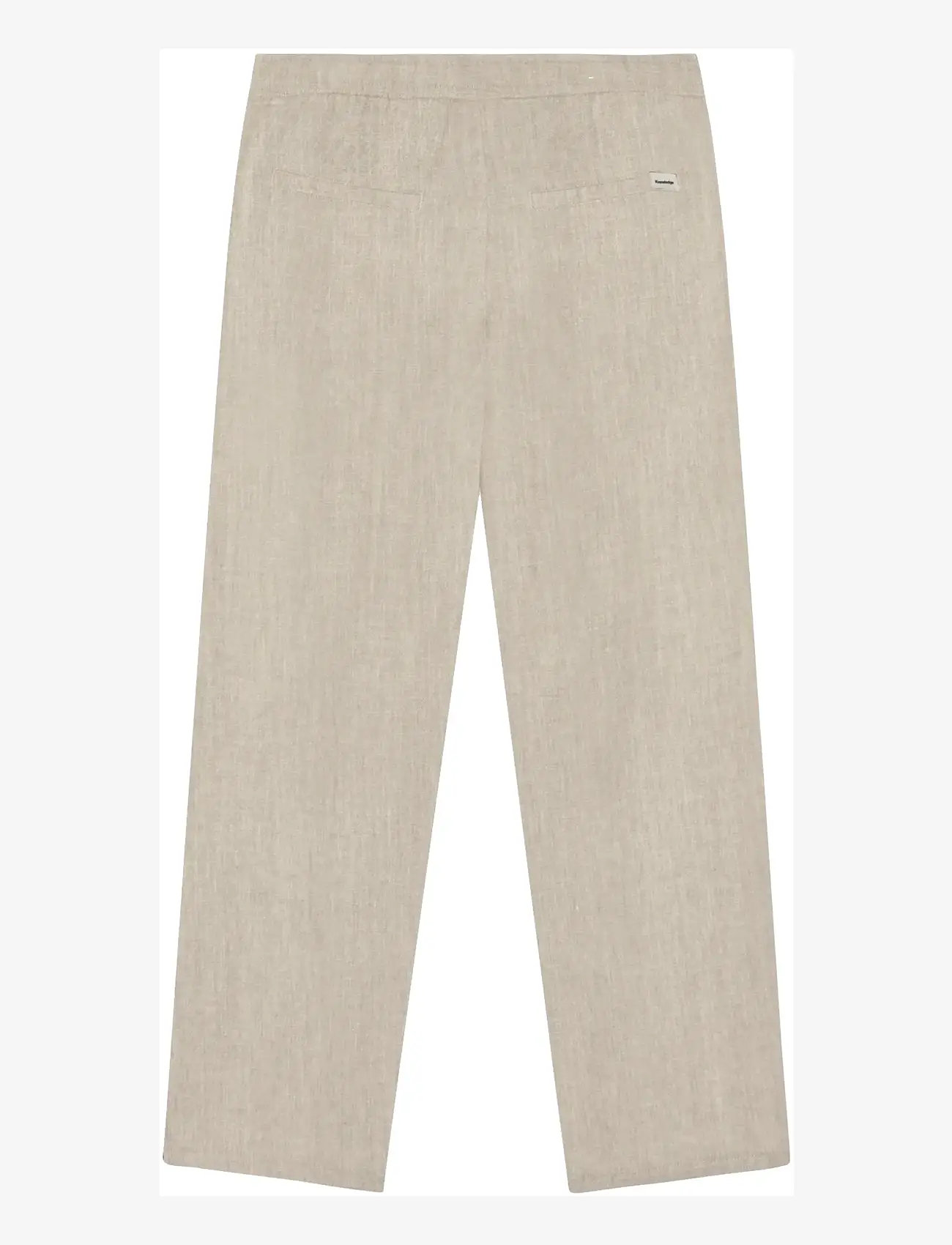 Knowledge Cotton Apparel - Fig loose linen-mix pants - lininės kelnės - light feather gray - 1