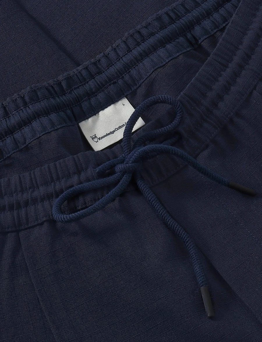 Knowledge Cotton Apparel - Ozone relaxed ripstop pant - freizeithosen - night sky - 2