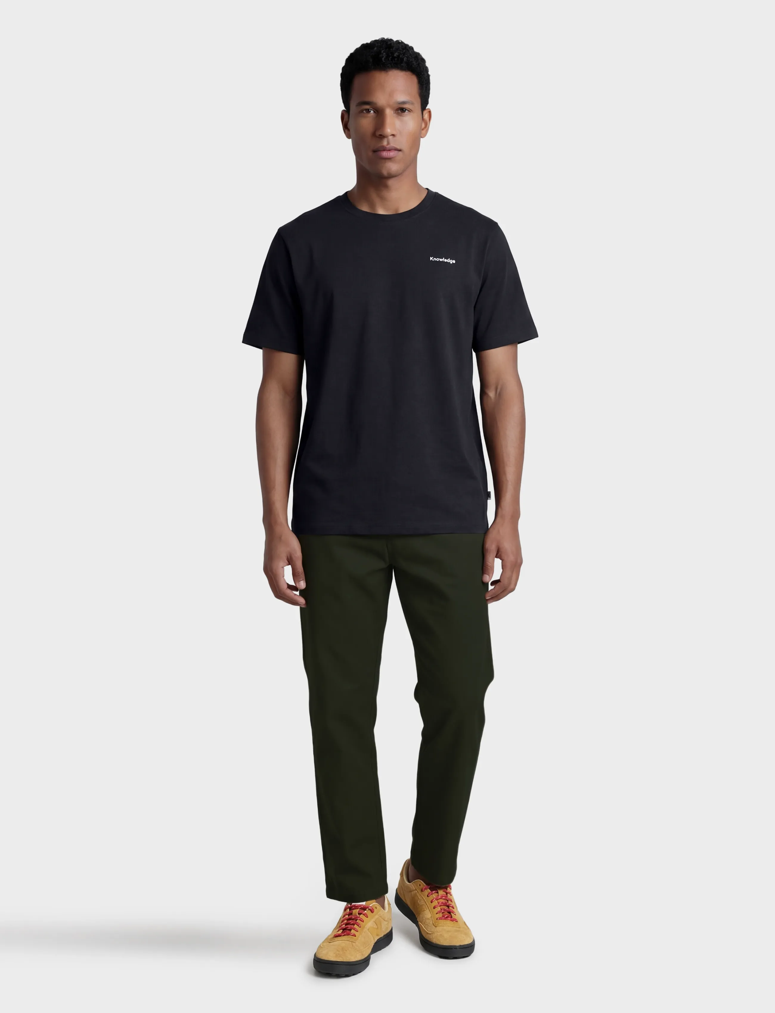 Knowledge Cotton Apparel Comet comfort core twill pants - Kleidung - FORREST NIGHT / green
