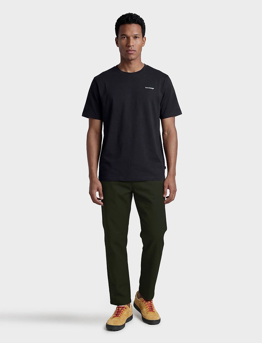 Knowledge Cotton Apparel - Comet comfort core twill pants - freizeithosen - forrest night - 0