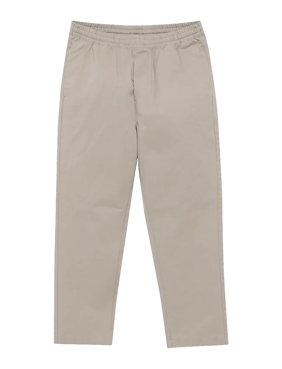 Knowledge Cotton Apparel - Comet comfort core twill pants - casual bukser - light feather gray - 1