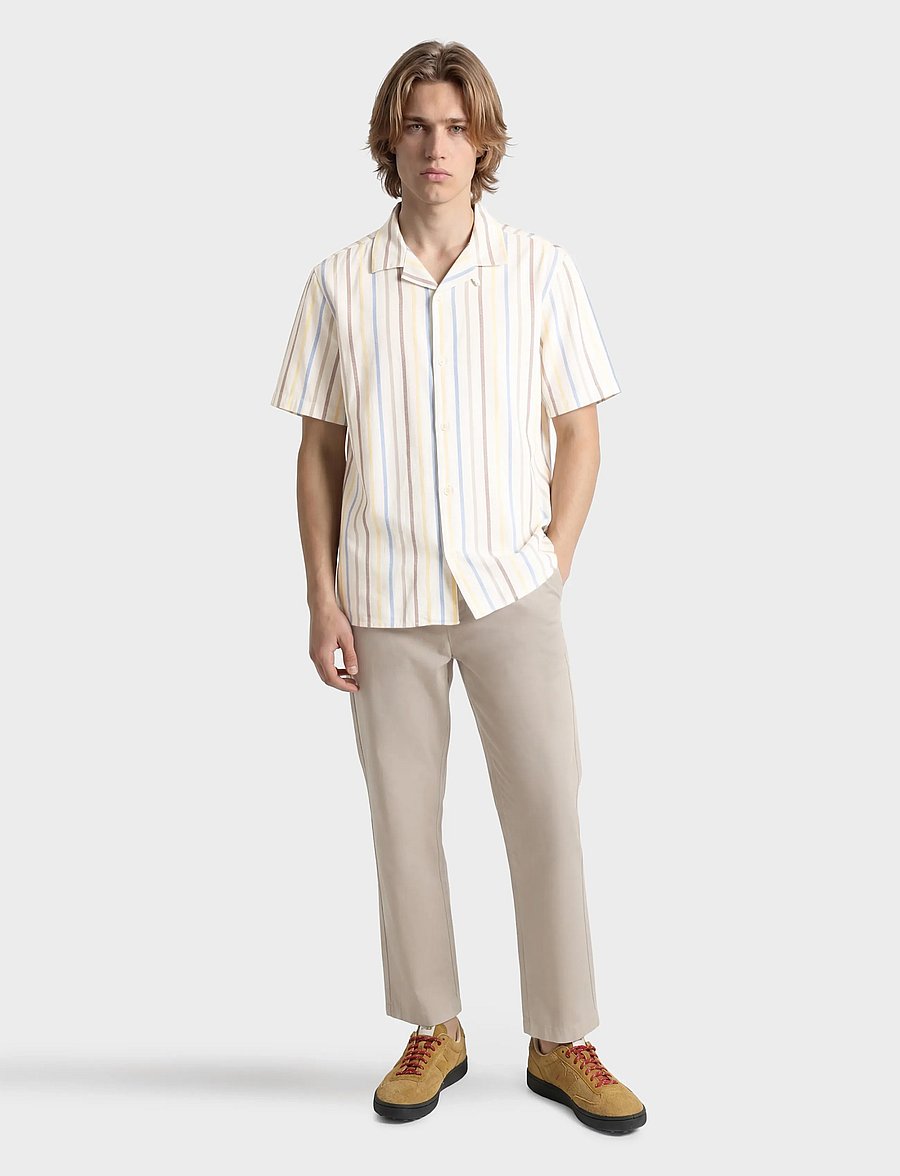 Knowledge Cotton Apparel - Comet comfort core twill pants - casual bukser - light feather gray - 0