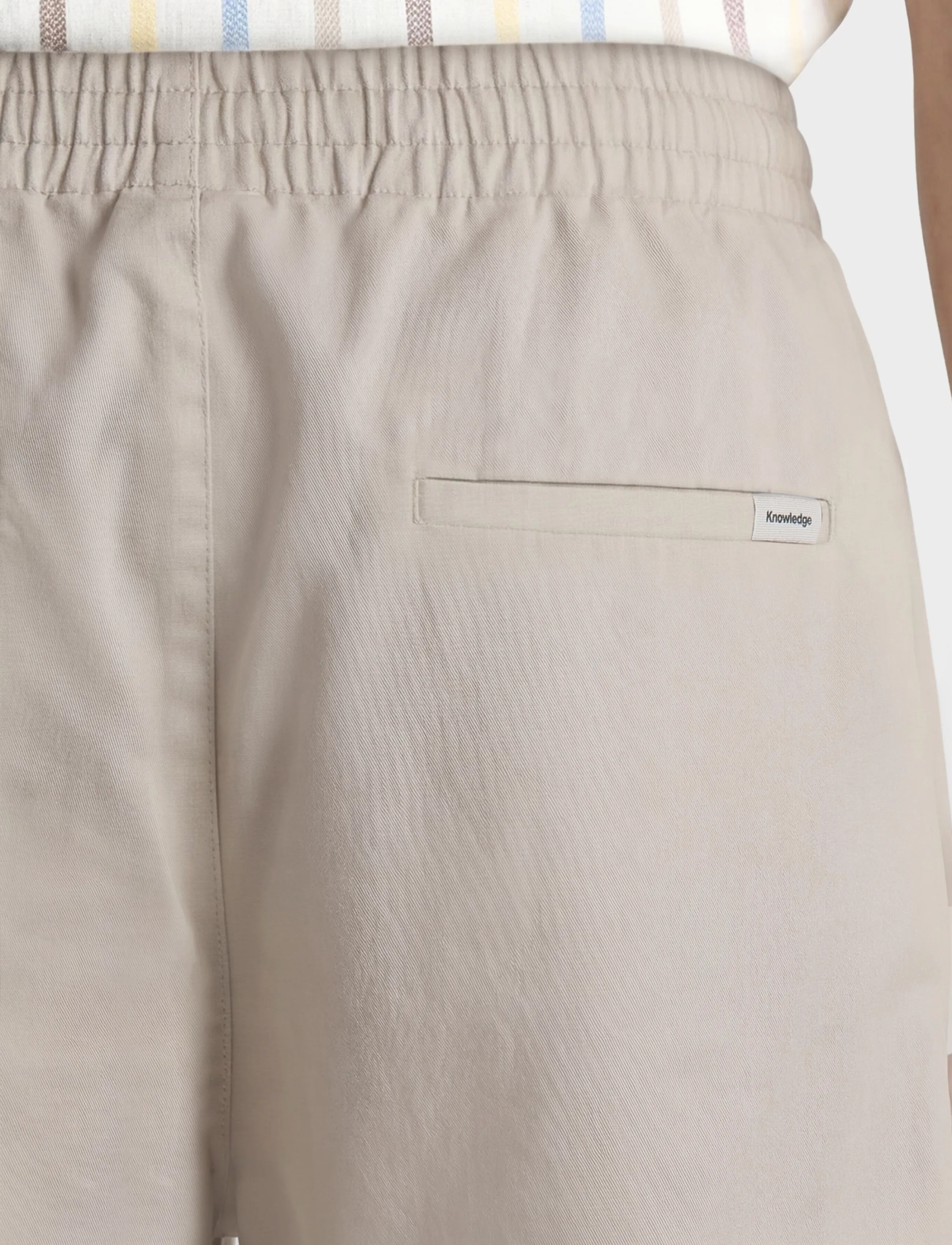 Knowledge Cotton Apparel - Comet comfort core twill pants - casual bukser - light feather gray - 2