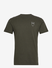 Knowledge Cotton Apparel - Owl chest tee - GOTS/Vegan - lowest prices - forrest night - 0