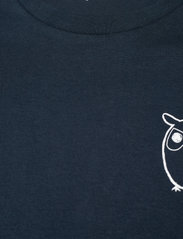 Knowledge Cotton Apparel - Owl chest tee - GOTS/Vegan - basis-t-skjorter - total eclipse - 3