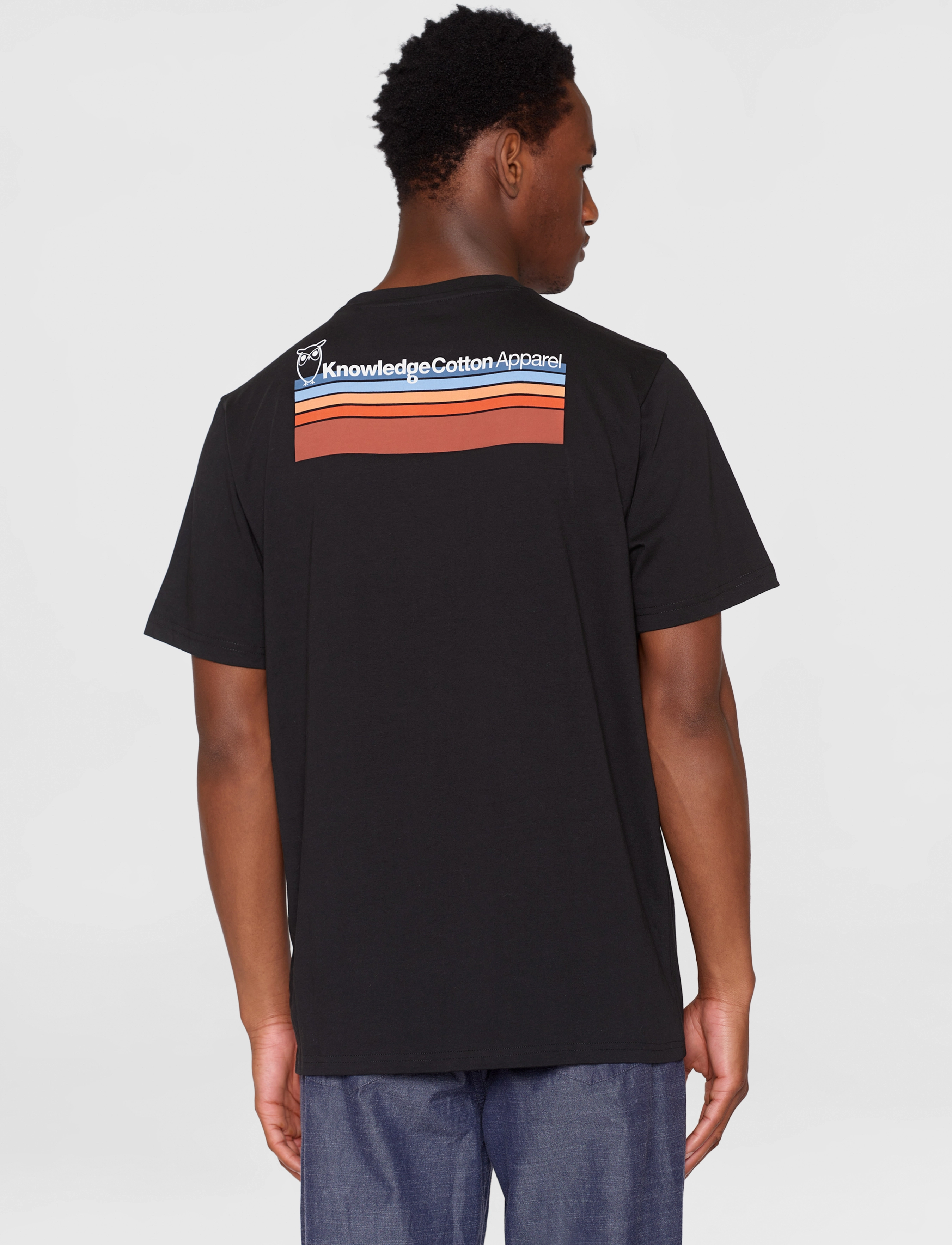 Knowledge Cotton Apparel - Regular fit Knowledge back print t- - black jet - 2