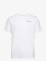 Knowledge Cotton Apparel - Regular fit Knowledge back print t- - marškinėliai trumpomis rankovėmis - bright white - 0