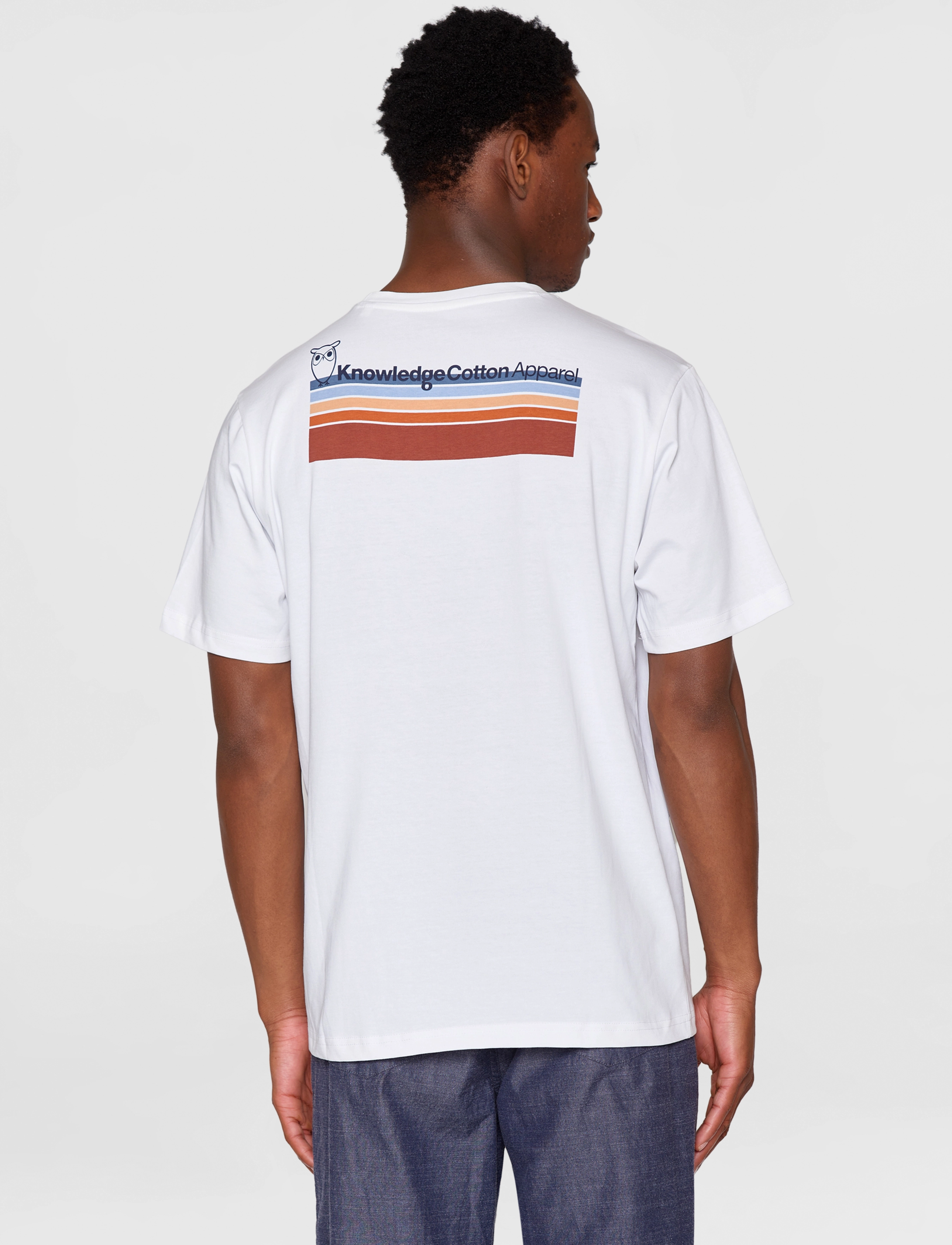 Knowledge Cotton Apparel - Regular fit Knowledge back print t- - bright white - 2