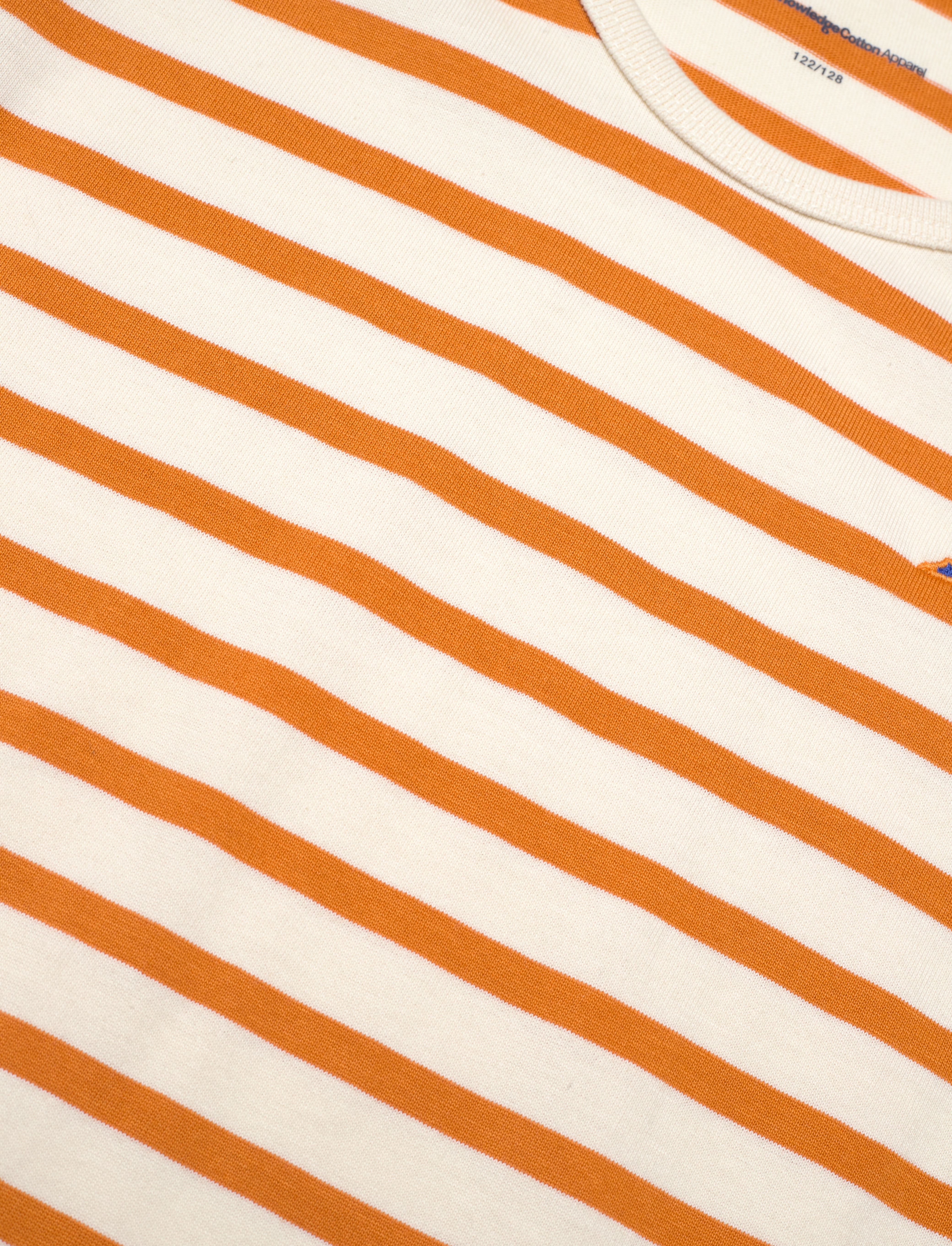 Knowledge Cotton Apparel - Boxed fit striped long sleeve t-shi - desert sun - 3