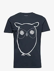 Knowledge Cotton Apparel - ALDER big owl tee - GOTS/Vegan - mažiausios kainos - total eclipse - 0