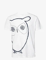 Knowledge Cotton Apparel - AOP owl tee - GOTS/Vegan - lowest prices - bright white - 0