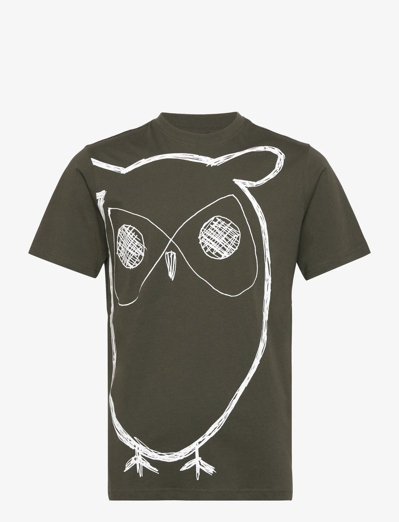Knowledge Cotton Apparel - AOP owl tee - GOTS/Vegan - t-shirts - forrest night - 0